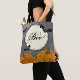 Bolsa Tote Halloween Preto e Laranja Assustador
