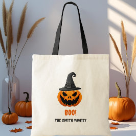 Bolsa Tote Halloween Pumpkin "BOO!" - Nome Personalizado