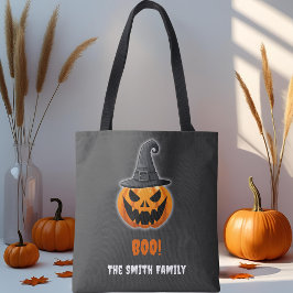 Bolsa Tote Halloween Pumpkin "BOO!" - Nome Personalizado