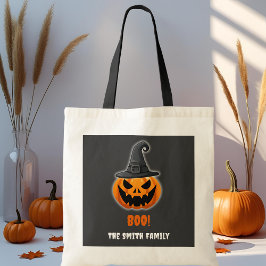 Bolsa Tote Halloween Pumpkin "BOO!" - Nome Personalizado