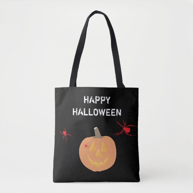 Bolsa Tote Halloween Pumpkin Feliz Dia das Bruxas (Frente)