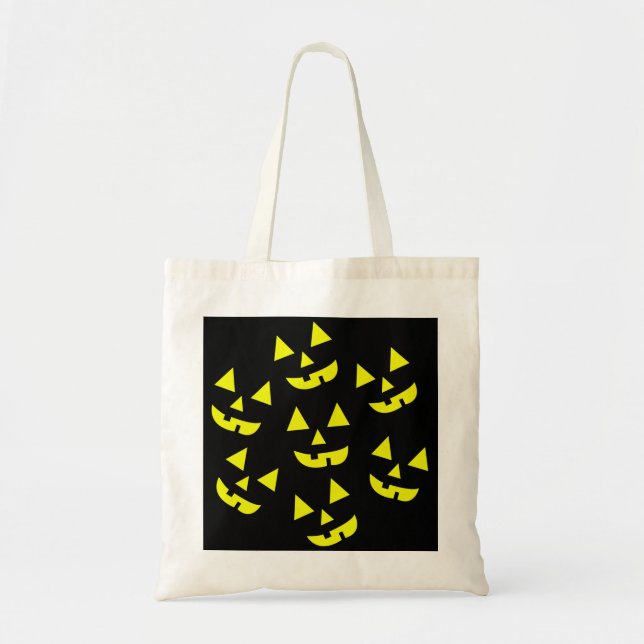 Bolsa Tote Halloween Pumpkins Jack O' Lanterna (Frente)