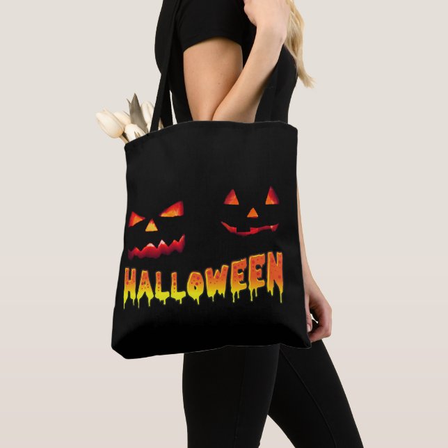 BOLSA TOTE HALLOWEEN PUMPKINS RIU NO ESCURO (Close Up)