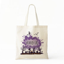 Halloween Purple Name Personalizado, Witch Graveya