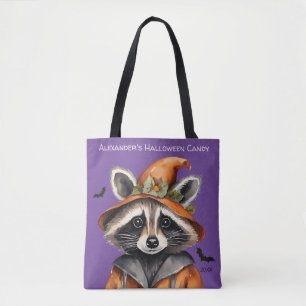 Bolsa Tote Halloween Raccoon Personalizado