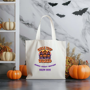 Bolsa Tote Halloween Retro Funny Girls Trip Witch