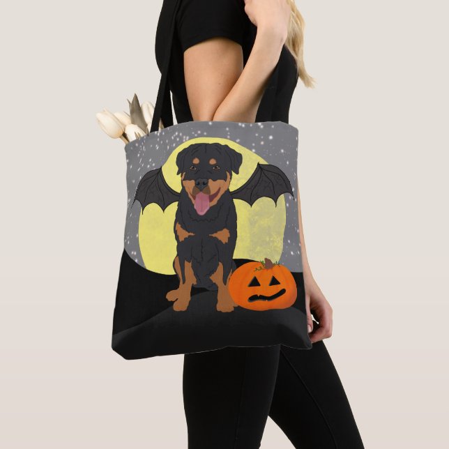 Bolsa Tote Halloween Rottweiler (Close Up)