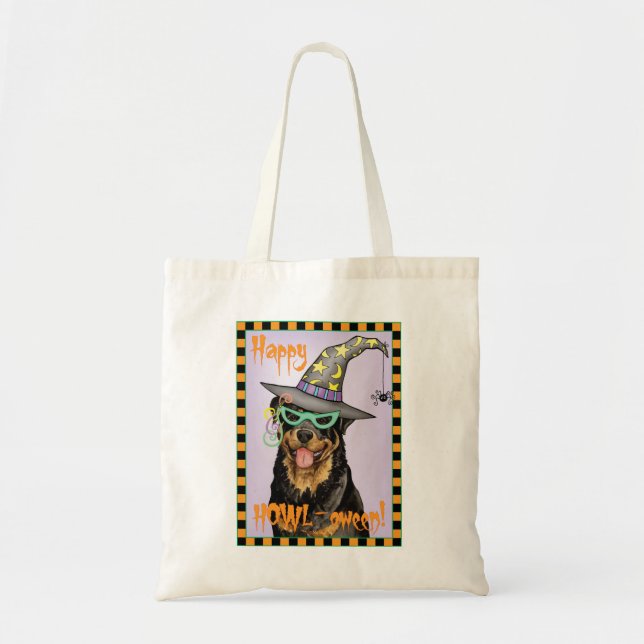 Bolsa Tote Halloween Rottweiler (Frente)