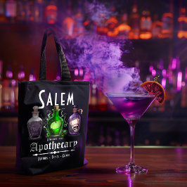 Bolsa Tote Halloween Salem Apothary Potions Tonics Elixirs