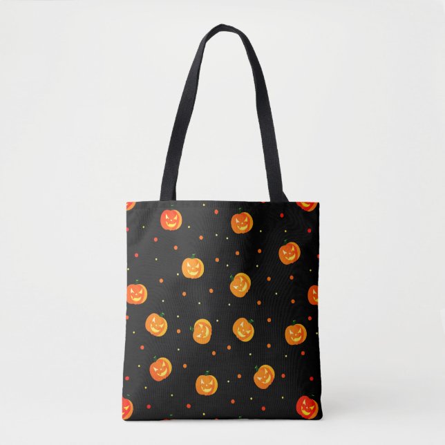 Bolsa Tote Halloween Scary Pumpkins Jack-o'-Lanterna (Frente)