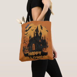 Bolsa Tote Halloween-Schloss unter Mondlicht