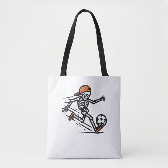 Bolsa Tote Halloween Skeleton Futebol Costume Men Boy (Frente)