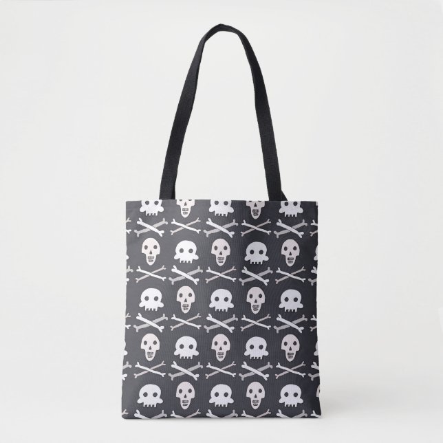 Bolsa Tote Halloween Skull Colorful Patterno (Frente)