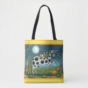 Bolsa Tote HALLOWEEN SPONTTED PONY E BAT CAT Whimssius