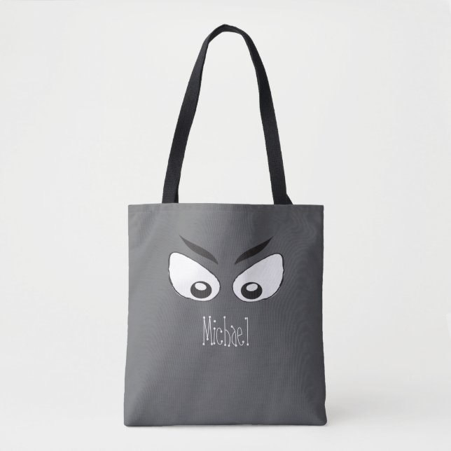 Bolsa Tote Halloween Spooky Ghost Scary Olhos Whimsical (Frente)