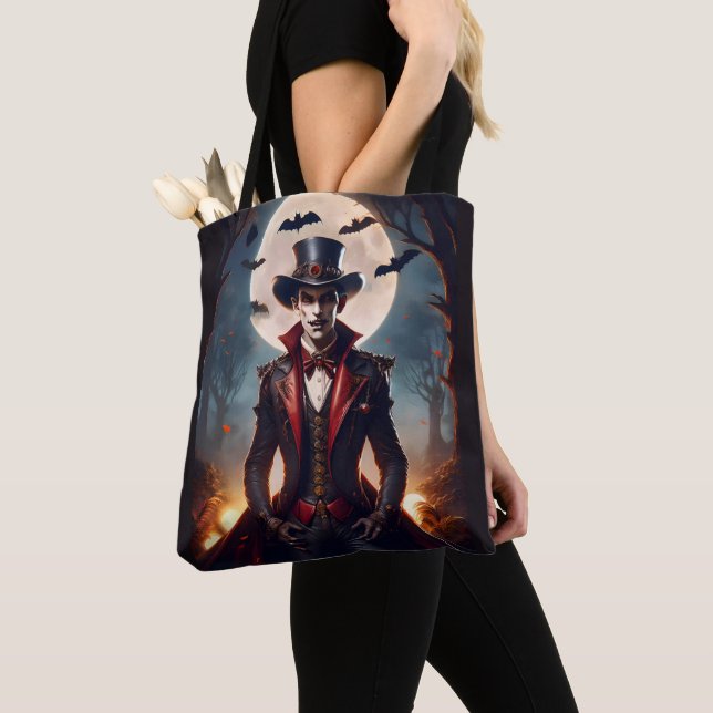 Bolsa Tote Halloween Steampunk Gótico Zumbi Vampiro (Close Up)
