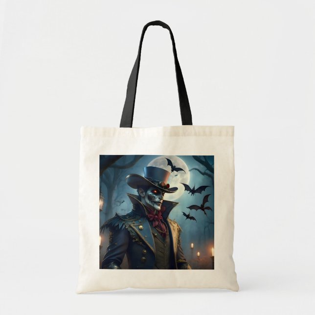 Bolsa Tote Halloween Steampunk Southern Gothic Zumbi (Frente)
