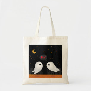 Bolsa Tote Halloween trata fantasmas de desenhos animados na