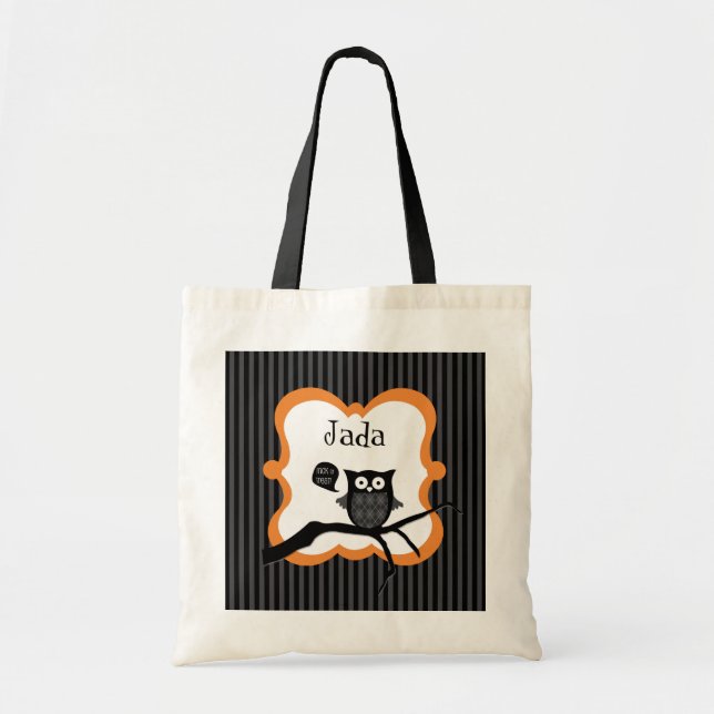Bolsa Tote Halloween Treat Bag - Personalizado Personalizável (Frente)