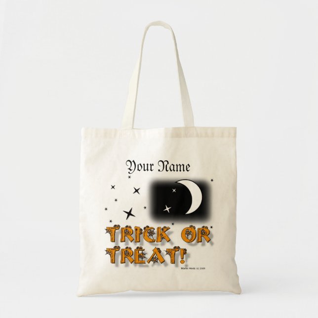 Bolsa Tote Halloween - Trick ou Tratat Bag (# 6) (Frente)