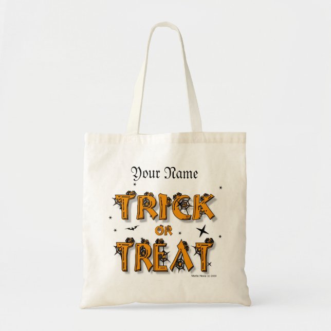 Bolsa Tote Halloween - Trick ou Tratat Bag (# 8) (Frente)