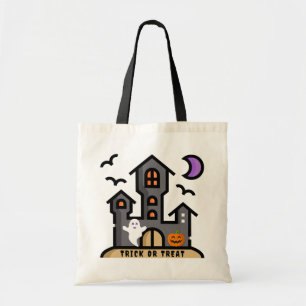 Bolsa Tote Halloween Trick ou Tratat Haunted House
