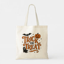 Halloween Trick ou Treine Orange Typoographic Ghos