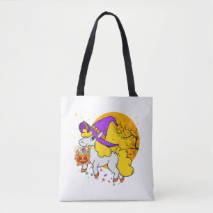 Bolsa Tote Halloween Unicorn Shirt Girls Witchy Unicorn