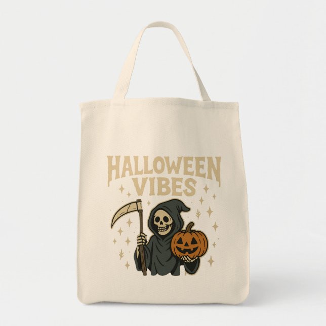 Bolsa Tote Halloween Vibes Reaper Tote Bag (Frente)