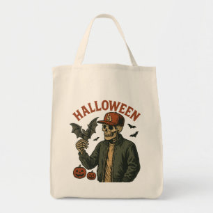 Bolsa Tote Halloween Vintage - Esqueleto Assustador