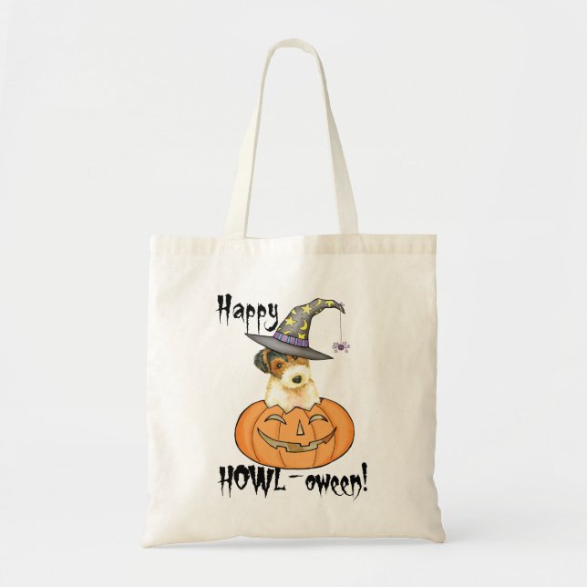 Bolsa Tote Halloween Wire Fox Terrier (Frente)
