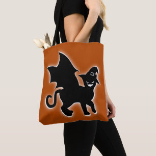 Bolsa Tote Halloween Witch Bat Cat