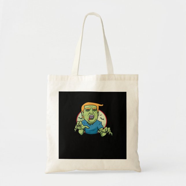 Bolsa Tote Halloween Zombie Engraçado Clássico (Frente)
