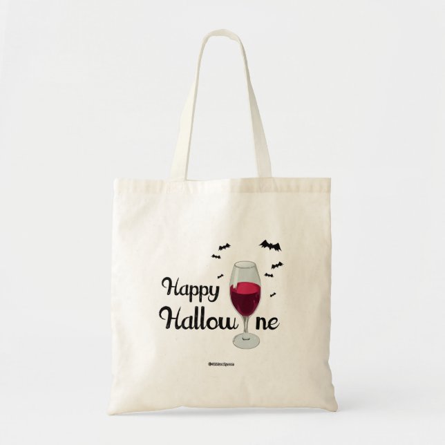 Bolsa Tote Hallowine feliz (Frente)