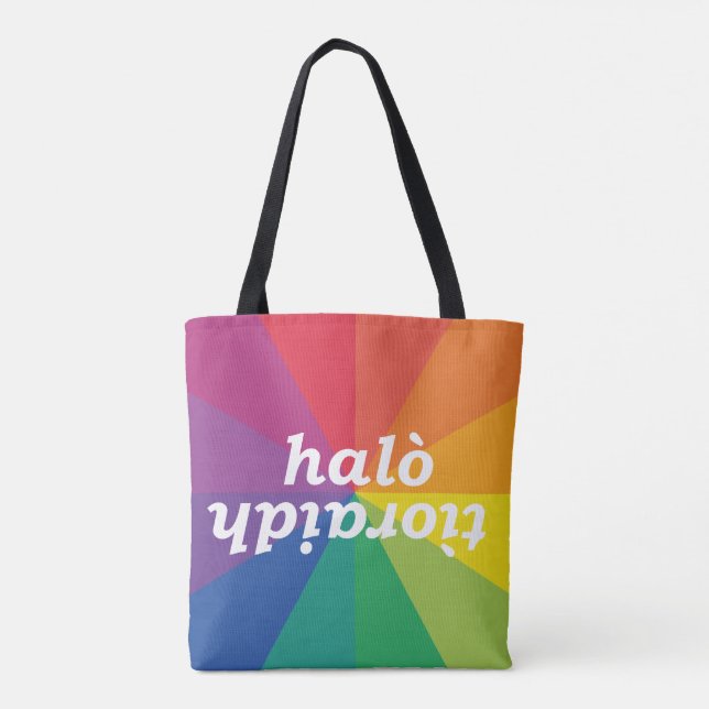 Bolsa Tote halò tìoraidh (alô cheerio em gaélico escocês) (Verso)