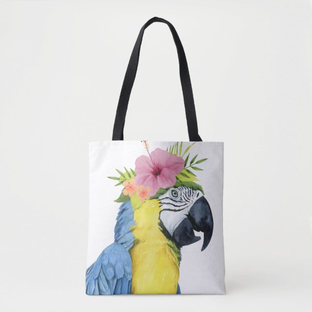 Bolsa Tote Halo Tropical - Papagaio (Frente)