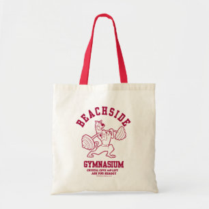 Bolsa Tote "Halterofilismo do ginásio perto da praia" de