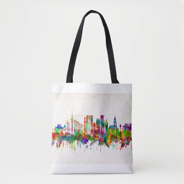 Bolsa Tote Hamburg Germany Skyline (Frente)