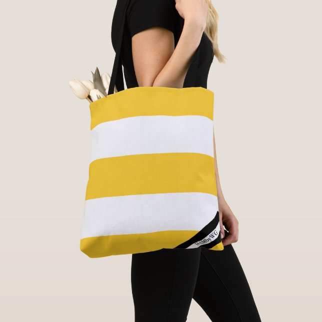 Bolsa Tote HAMbyWG - Saco do Ombro da Canvas - Amarelo e Bran (Close Up)