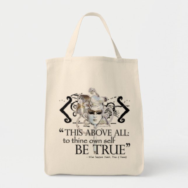 Bolsa Tote Hamlet "… para possuir o auto seja… "citações (Frente)