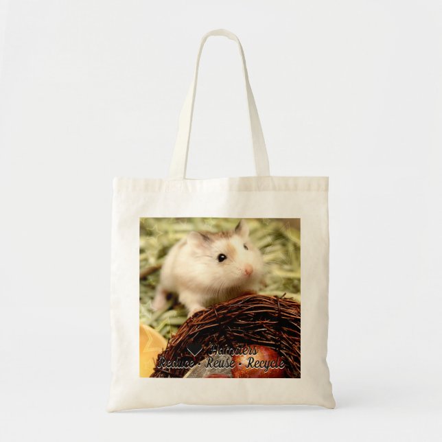 Bolsa Tote Hammyville - Love Hamster Reduz Reciclar de Reutil (Frente)