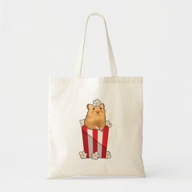 Bolsa Tote Hamster com pipoca (Frente)