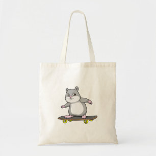 Bolsa Tote Hamster como Patinador com skate