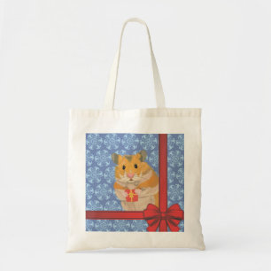 Bolsa Tote Hamster do Natal dos flocos de neve