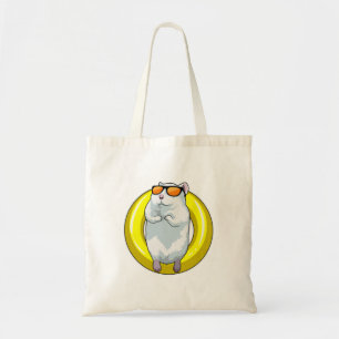 Bolsa Tote Hamster em Nadar com anel de Natação