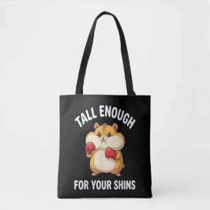 Bolsa Tote Hamster Engraçado de Boxe Alto o Suficiente para s