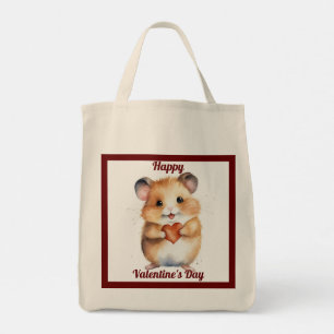 Bolsa Tote Hamster namorados Com Saco De Tote Cardíaca