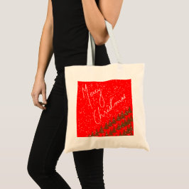 Bolsa Tote Hand-Drawn Merry Christmas
