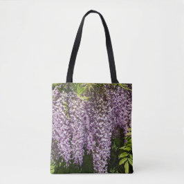 Bolsa Tote Hanging Purple Wisteria Floral