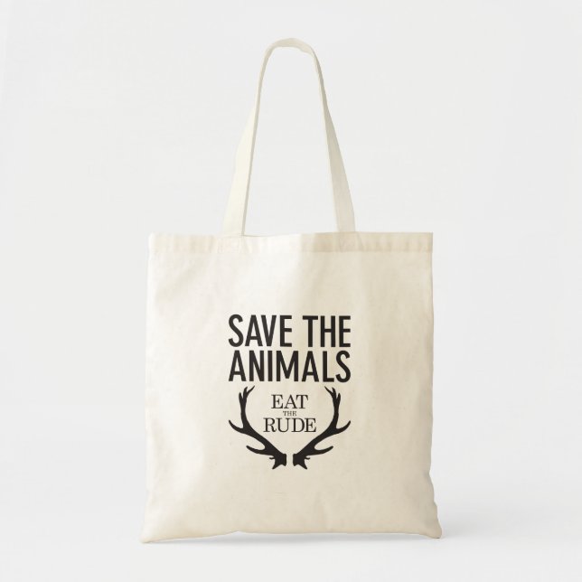 Bolsa Tote Hannibal come o rude/economias o saco dos animais (Frente)